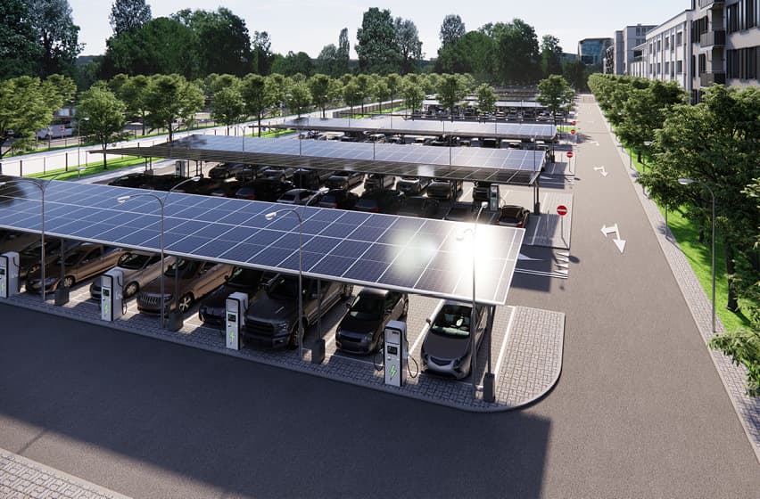 Charging station multiple cars summer
